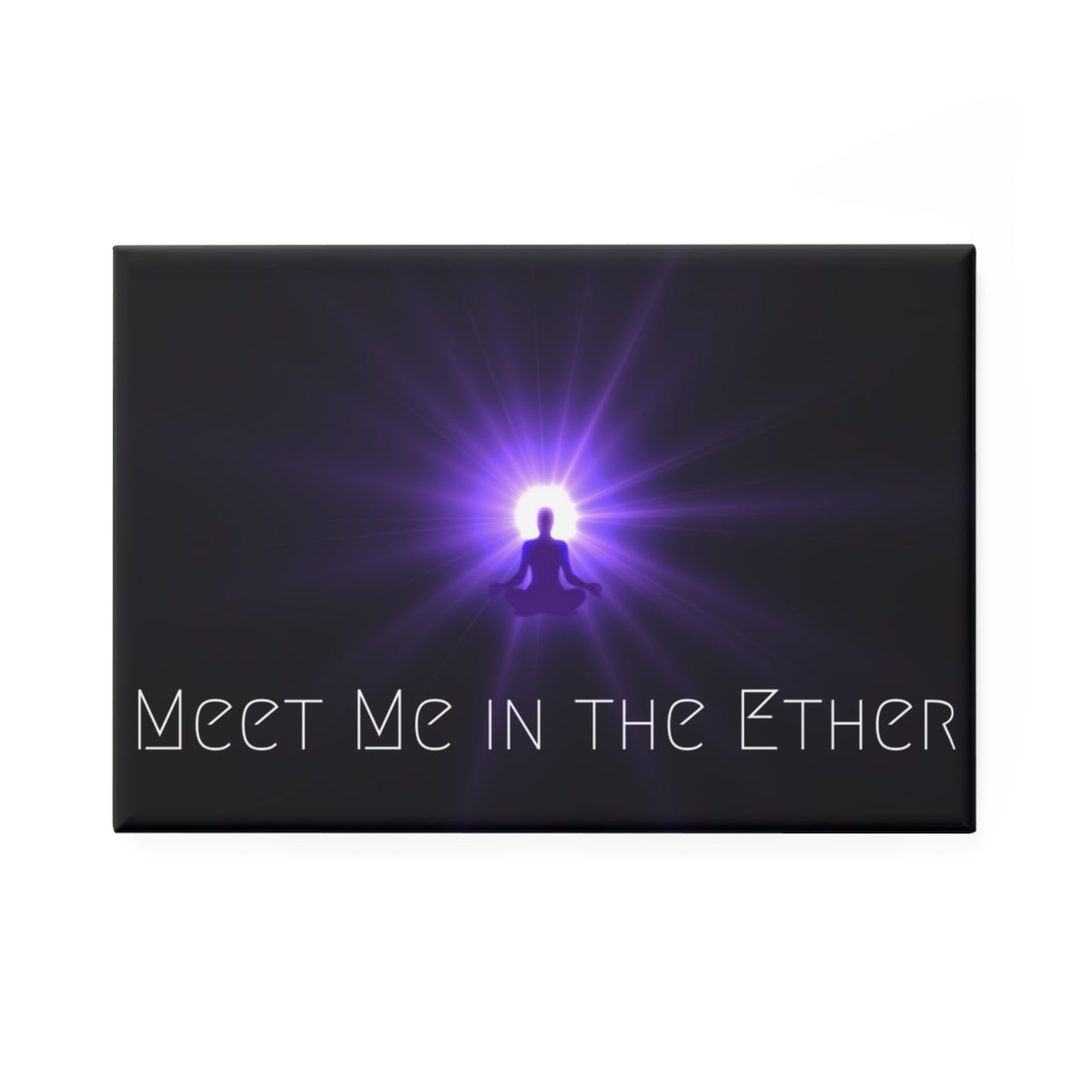 Meet Me in the Ether Button Magnet, Rectangle (1 & 10 pcs)