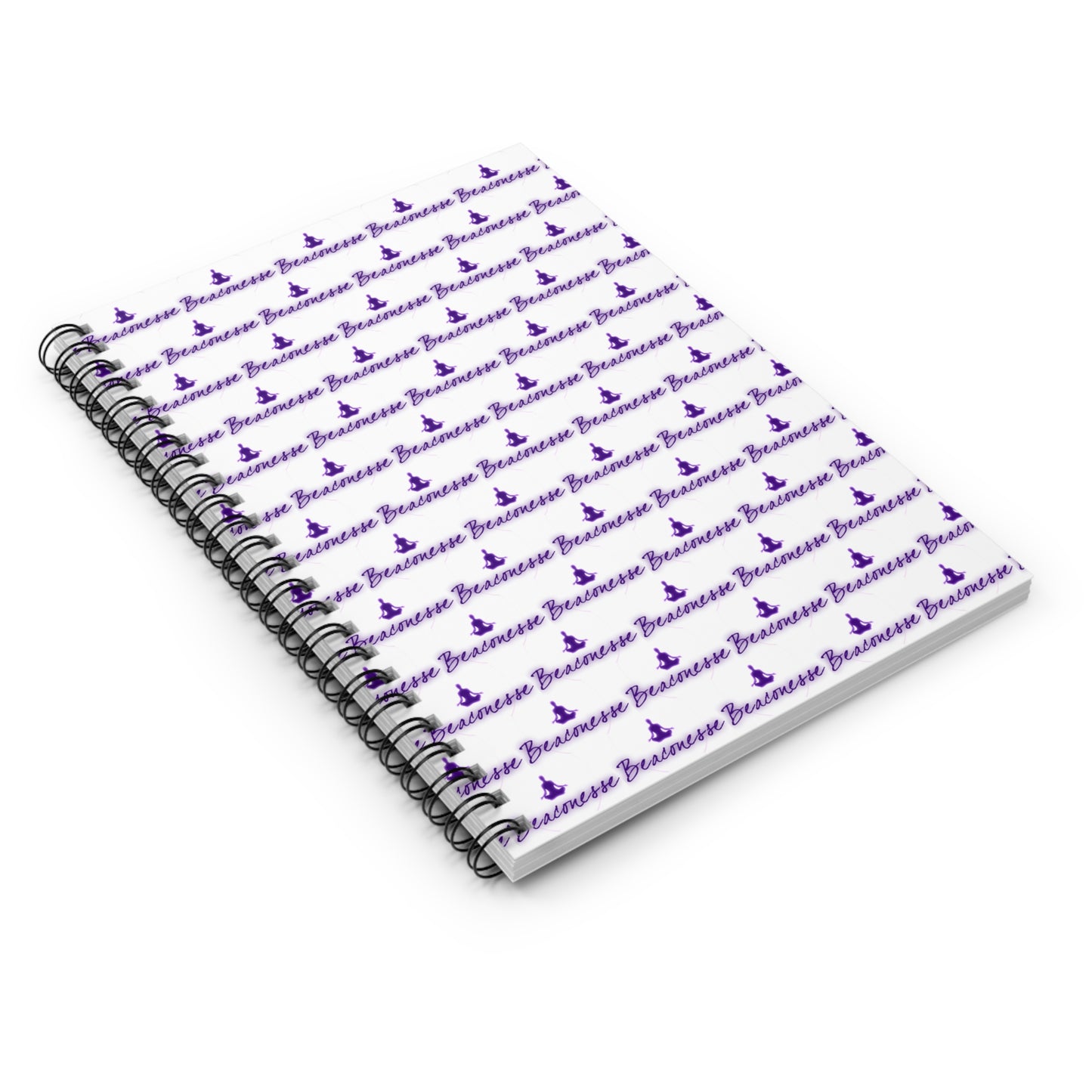 Beaconesse Logo Pattern - Spiral Notebook - Ruled Line